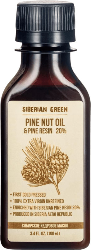 31,95 € Envoi gratuit | Huile de Cuisson Siberian Green Piñón Siberiano Vierge Russie Bouteille Miniature 10 cl