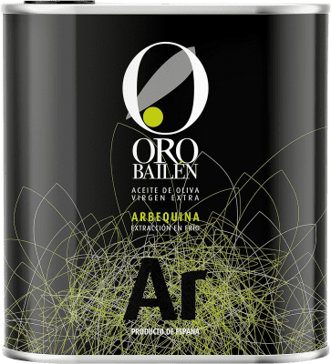 67,95 € Бесплатная доставка | Оливковое масло Oro Bailén ЭВО Экстра Вирджин Испания Arbequina — Арбекина Специальная банка 2,5 L