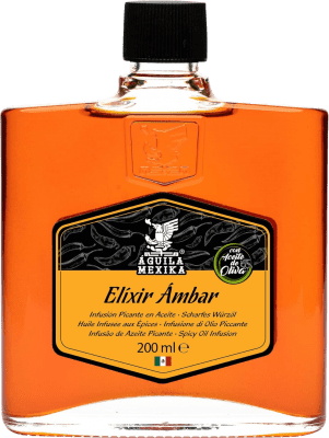 33,95 € Spedizione Gratuita | Olio Vegetale Aguila Mexika. Elíxir Ámbar Vergine Messico Bottiglietta 20 cl Especias — Spezie, Spicy — Piccante