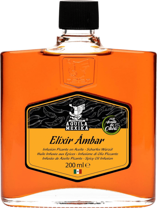 33,95 € Envio grátis | Óleo Vegetal Aguila Mexika. Elíxir Ámbar Virgem México Garrafinha 20 cl Especias — Especiarias, Spicy — Picante