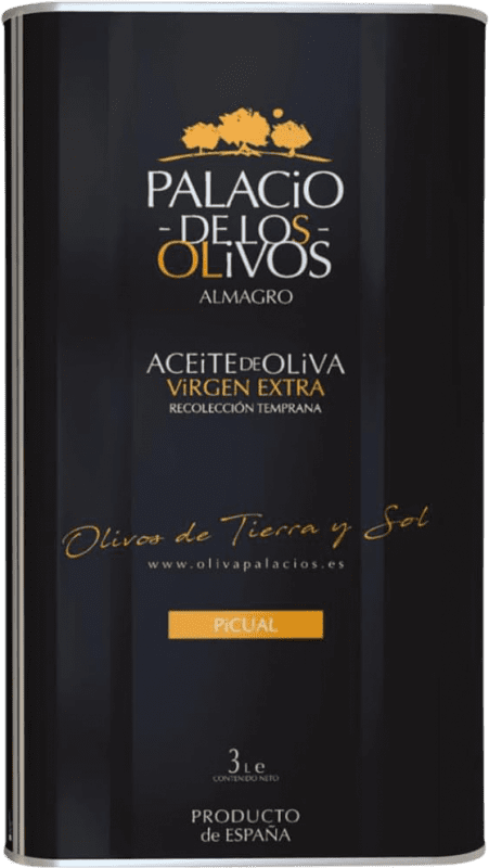 82,95 € Envío gratis | Aceite de Oliva Olivapalacios Virgen Extra España Picual Lata Especial 3 L