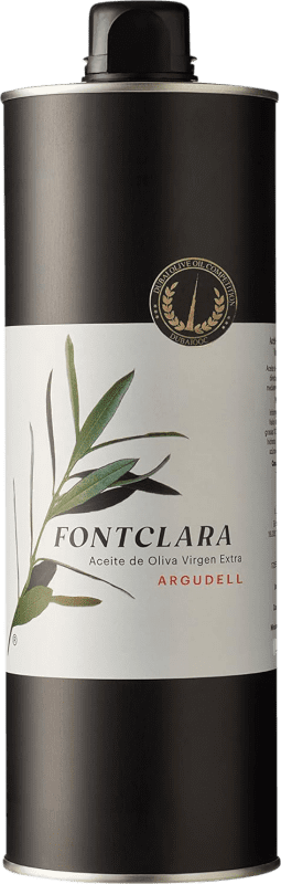 47,95 € Free Shipping | Olive Oil Fontclara Premium, EVOO Extra Virgin Catalonia Spain Medium Can 1 L