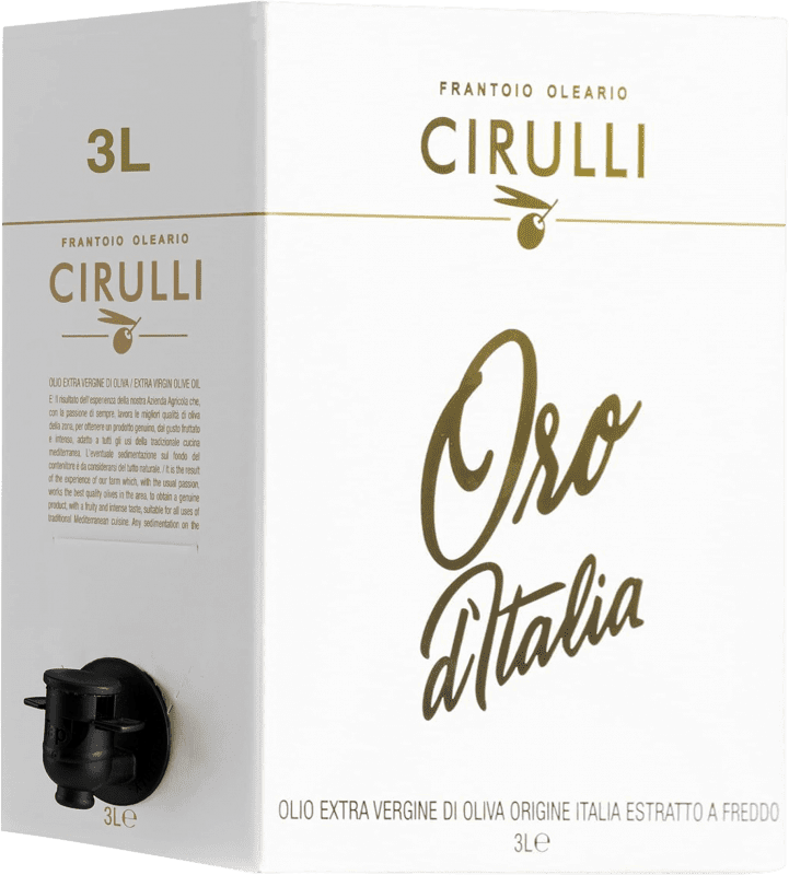 83,95 € Envío gratis | Aceite de Oliva Frantoio Oleario Cirulli Virgen Extra Italia Botella Especial 3 L