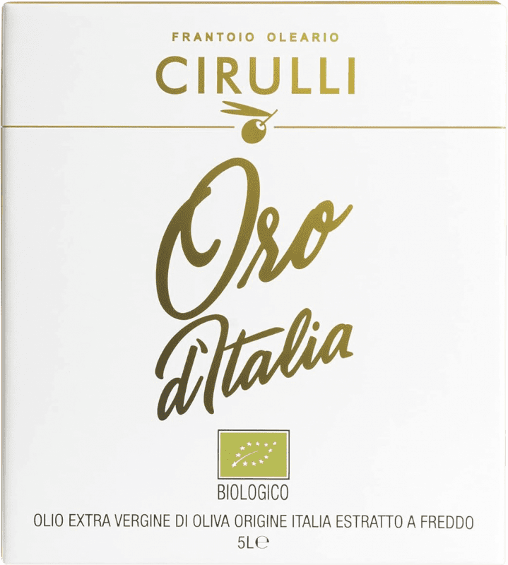 139,95 € Spedizione Gratuita | Olio d'Oliva Frantoio Oleario Cirulli Oro d'Italia EVO Extra Vergine Italia Organic — Bio Bag in Box 5 L