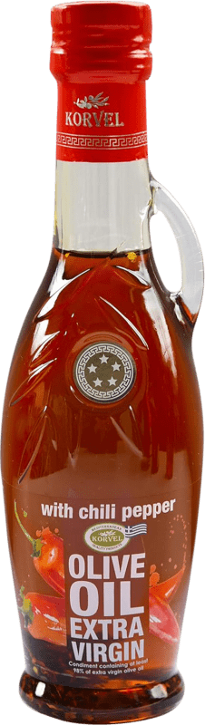 21,95 € Envoi gratuit | Huile d'Olive Korvel HOVE Vierge Extra Grèce Petite Bouteille 25 cl Chili Pepper — Piment