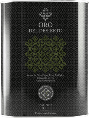 128,95 € Spedizione Gratuita | Olio d'Oliva Oro del Desierto Virgen Extra Lechín Spagna Bottiglia Speciale 3 L