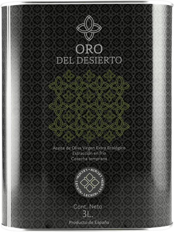 129,95 € Spedizione Gratuita | Olio d'Oliva Oro del Desierto Virgen Extra Lechín Spagna Lattina Speciale 3 L
