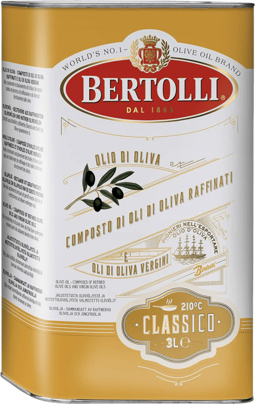 112,95 € Envío gratis | Aceite de Oliva Bertolli Global Classico — Clásico Italia Botella Especial 3 L