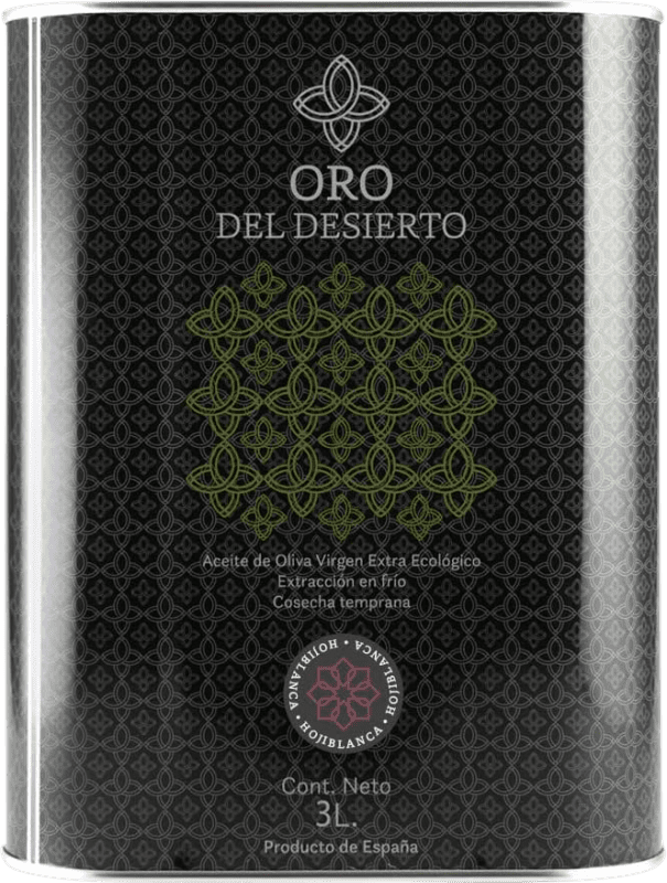 125,95 € Бесплатная доставка | Оливковое масло Oro del Desierto Virgen Extra Испания Hojiblanca Специальная бутылка 3 L