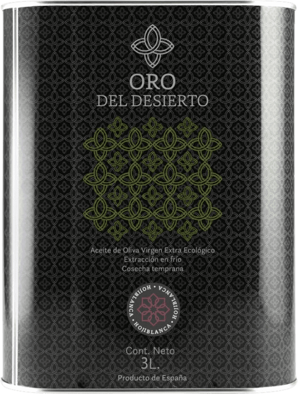 73,95 € Spedizione Gratuita | Olio d'Oliva Oro del Desierto Virgen Extra Spagna Hojiblanca Lattina Speciale 3 L