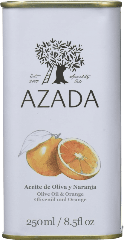 12,95 € Envío gratis | Aceite de Oliva Azada Naranja España Botellín 25 cl