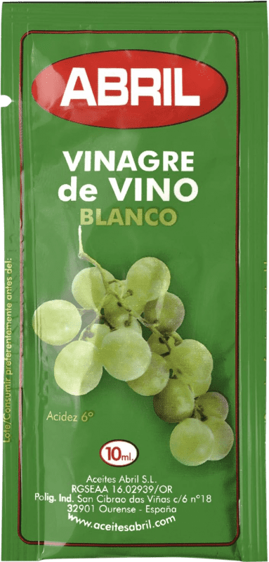 16,95 € Envoi gratuit | Boîte de 150 unités Vinaigre Abril Blanco — Blanc Espagne Monodose 1 cl