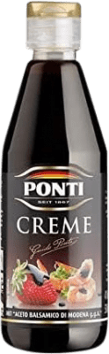 54,95 € Бесплатная доставка | Коробка из 3 единиц Уксус Ponti Balsamico — Бальзамический, Crème — Сливки D.O.C. Modena Италия Мини-бутылка 20 cl