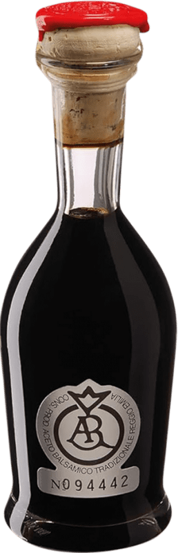 128,95 € Бесплатная доставка | Уксус ‎Ferrarini Balsamico Tradizionale Etiqueta Plata I.G.T. Emilia Romagna Италия 16 Лет миниатюрная бутылка 10 cl