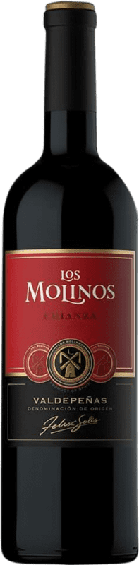 3,95 € 送料無料 | 赤ワイン Los Molinos Crianza — クリアンサ D.O. Valdepeñas カスティーリャ・ラ・マンチャ スペイン Tempranillo — テンプラニーリョ 75 cl