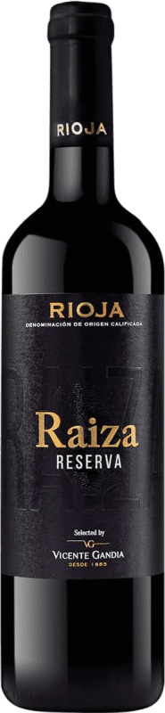 18,95 € Бесплатная доставка | Красное вино Raiza Резерв D.O.Ca. Rioja Ла-Риоха Испания Tempranillo бутылка 75 cl