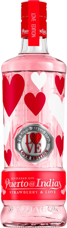 22,95 € Envoi gratuit | Genièvre Gin Puerto de Indias Love Fresa Strawberry Édition Limitée Espagne Bouteille 70 cl