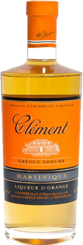 37,95 € Envio grátis | Caixa de 6 unidades Triple Sec Clément Crèole Shrubb Neos Martinica Garrafinha Miniatura 5 cl
