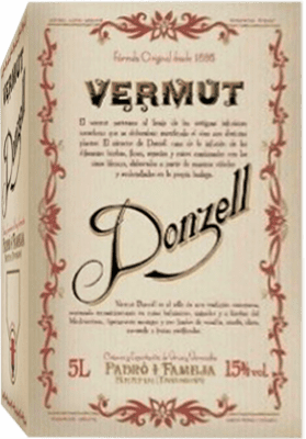 33,95 € Бесплатная доставка | Вермут Padró Donzell Tinto — Красный Каталония Испания Bag in Box — вино в коробке 5 L