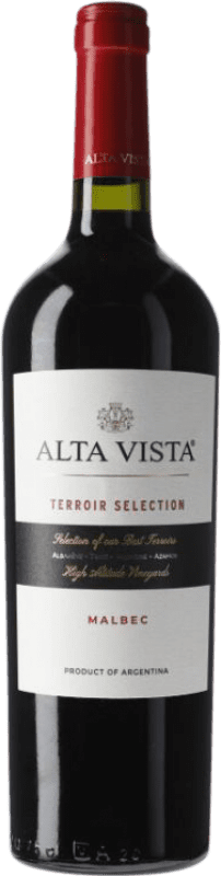 44,95 € 免费送货 | 红酒 Altavista Terroir Selection I.G. Mendoza 门多萨 阿根廷 Malbec 瓶子 75 cl