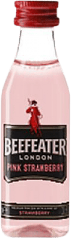 31,95 € 免费送货 | 盒装12个 金酒 Gin Beefeater Pink — 粉红 英国 小瓶装 5 cl Strawberry — 草莓