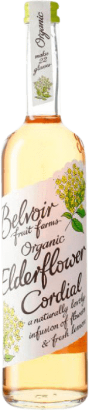 106,95 € Envio grátis | Caixa de 6 unidades Refrigerantes Belvoir Elderflower Cordial Reino Unido Organic — Bio Garrafa Medium 50 cl Sem Álcool