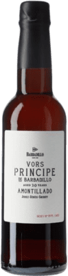 71,95 € Бесплатная доставка | Креплёное вино Barbadillo Amontillado Príncipe VORS D.O. Jerez-Xérès-Sherry Андалусия Испания Palomino Fino Половина бутылки 37 cl
