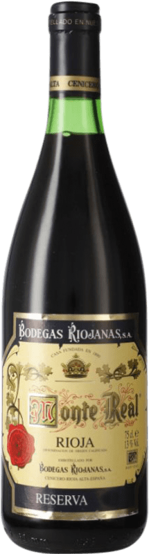 42,95 € Бесплатная доставка | Красное вино Bodegas Riojanas Monte Real Резерв D.O.Ca. Rioja Ла-Риоха Испания Tempranillo, Graciano, Mazuelo бутылка 75 cl