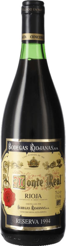 33,95 € Free Shipping | Red wine Bodegas Riojanas Monte Real 1994 Reserve D.O.Ca. Rioja The Rioja Spain Tempranillo, Graciano, Mazuelo Bottle 75 cl