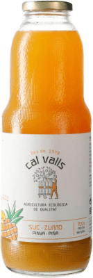 8,95 € Envío gratis | Refrescos y Mixers Cal Valls Zumo de Piña Ecológico España Botella 1 L