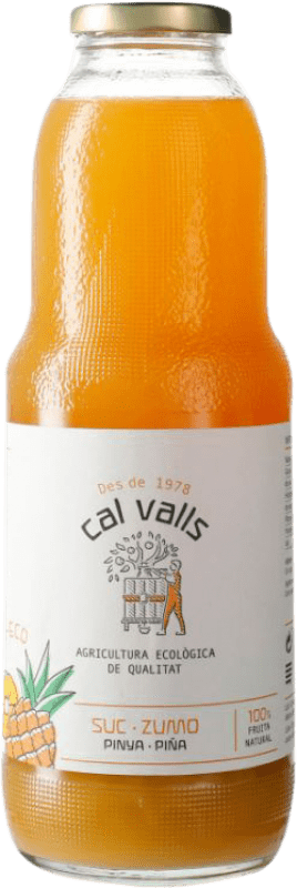 8,95 € Free Shipping | Soft Drinks & Mixers Cal Valls Zumo de Piña Ecológico Spain Bottle 1 L