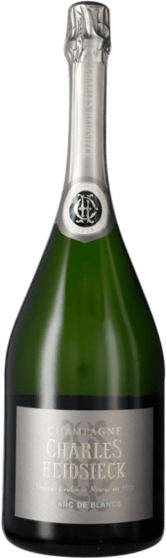 219,95 € Kostenloser Versand | Weißer Sekt Charles Heidsieck Blanc de Blancs A.O.C. Champagne Champagner Frankreich Chardonnay Magnum-Flasche 1,5 L
