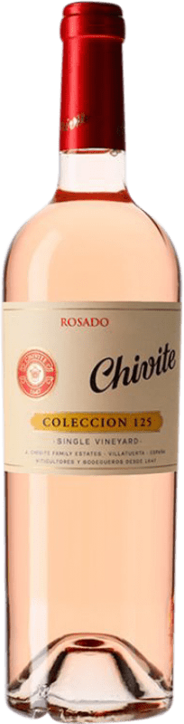 34,95 € 免费送货 | 玫瑰酒 Chivite Colección 125 Rosado D.O. Navarra 纳瓦拉 西班牙 瓶子 75 cl