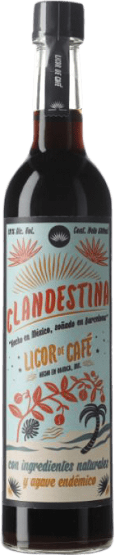 29,95 € 送料無料 | リキュール Clandestina Café-Mezcal メキシコ ボトル Medium 50 cl