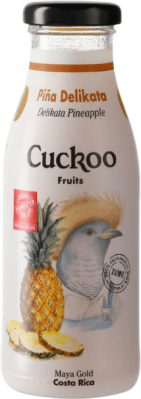 79,95 € Kostenloser Versand | 24 Einheiten Box Softdrinks Cuckoo Delikata Spanien Kleine Flasche 25 cl Piña — Ananas