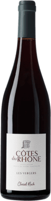 58,95 € Envío gratis | Vino tinto Clusel-Roch Les Vergers A.O.C. Côtes du Rhône Rhône Francia Syrah Botella 75 cl