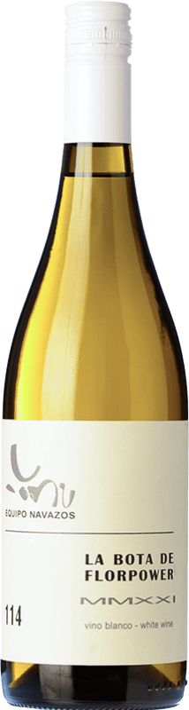 29,95 € Envío gratis | Vino blanco Equipo Navazos La Bota Nº 114 Florpower MMXXI Crianza D.O. Manzanilla-Sanlúcar de Barrameda Andalucía España Palomino Fino Botella 75 cl