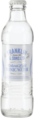 68,95 € Envio grátis | Caixa de 24 unidades Refrigerantes Franklin & Sons Light Tonic Reino Unido Garrafinha 20 cl