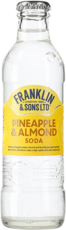 46,95 € 免费送货 | 盒装24个 碳酸饮料 Franklin & Sons 英国 小瓶装 20 cl Almond — 杏仁, Pineapple — 菠萝, Soda — 苏打水