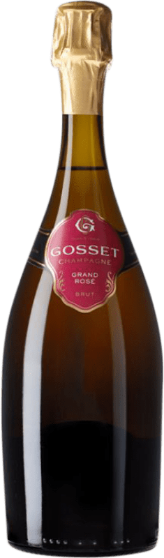 92,95 € Envio grátis | Espumante rosé Gosset Grand Rosé Brut A.O.C. Champagne Champagne França Pinot Preto, Chardonnay Garrafa 75 cl