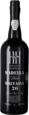 124,95 € 免费送货 | 甜酒 Henriques & Henriques I.G. Madeira 马德拉 葡萄牙 Malvasía 20 岁 瓶子 75 cl