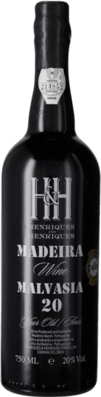 116,95 € Бесплатная доставка | Сладкое вино H&H Henriques & Henriques I.G. Madeira мадера Португалия Malvasia — Мальвасия 20 Лет 75 cl