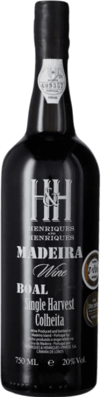 69,95 € Spedizione Gratuita | Vino dolce Henriques & Henriques I.G. Madeira Madera Portogallo Boal Bottiglia 75 cl