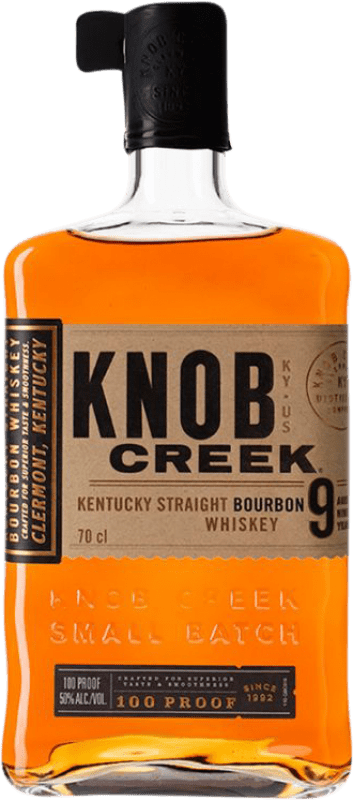 51,95 € Envio grátis | Whisky Bourbon Knob Creek Kentucky Estados Unidos 9 Anos Garrafa 70 cl