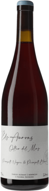 26,95 € Free Shipping | Red wine Oller del Mas Els Aurons D.O. Pla de Bages Catalonia Spain Picapoll Black, Picapoll Bottle 75 cl