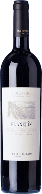 219,95 € Бесплатная доставка | Красное вино Pago de Carraovejas El Anejón D.O. Ribera del Duero Кастилья-Ла-Манча Испания Tempranillo — Темпранильо, Merlot — Мерло, Cabernet Sauvignon — Каберне Совиньон Бутылка Магнум 1,5 L