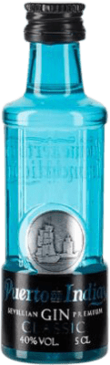 64,95 € Envoi gratuit | Boîte de 24 unités Genièvre Gin Puerto de Indias Classique Andalousie Espagne Demi-Bouteille 37 cl