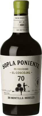 45,95 € Envio grátis | Vinho fortificado Rodríguez de Vera Sopla Poniente Viejísimo El Coscojal D.O. Jerez-Xérès-Sherry Andaluzia Espanha Palomino Fino Garrafa Medium 50 cl