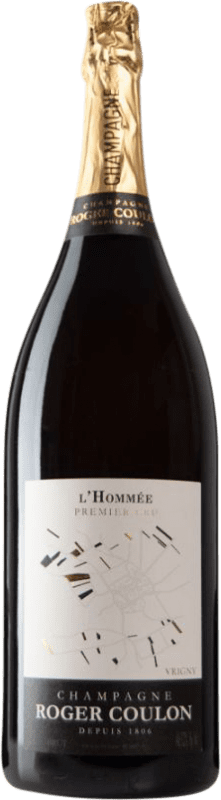 638,95 € Kostenloser Versand | Weißer Sekt Roger Coulon l'Hommée Brut A.O.C. Champagne Champagner Frankreich Jeroboam-Doppelmagnum Flasche 3 L
