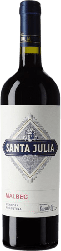 14,95 € Envio grátis | Vinho Tinto Santa Julia I.G. Mendoza Mendoza Argentina Malbec 75 cl